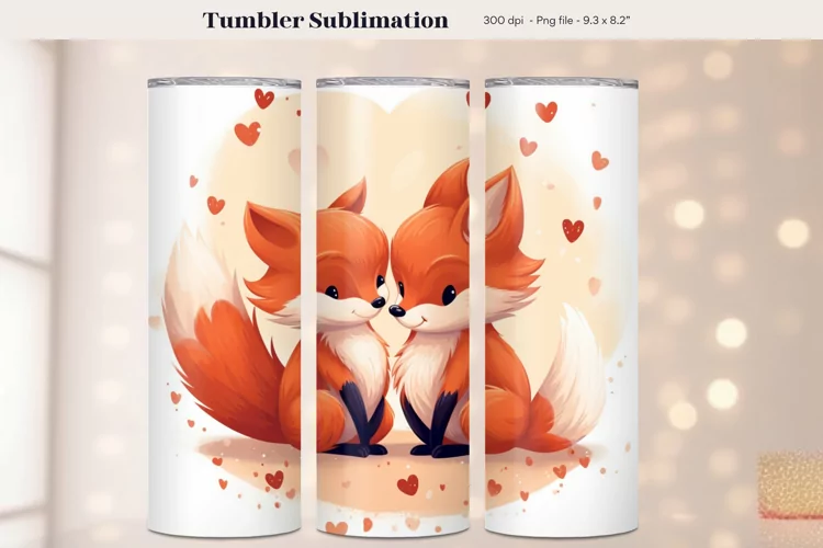 Valentines Day Tumbler Wrap | Valentines Sublimation Tumbler