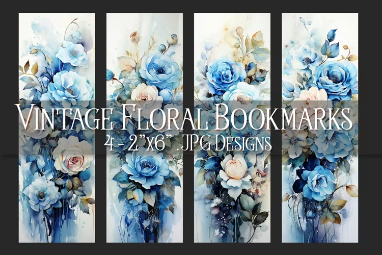 Valentine's Day, Vintage Floral Bookmarks, Printables, s16