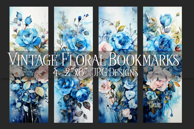 Valentine's Day, Vintage Floral Bookmarks, Printables, s7