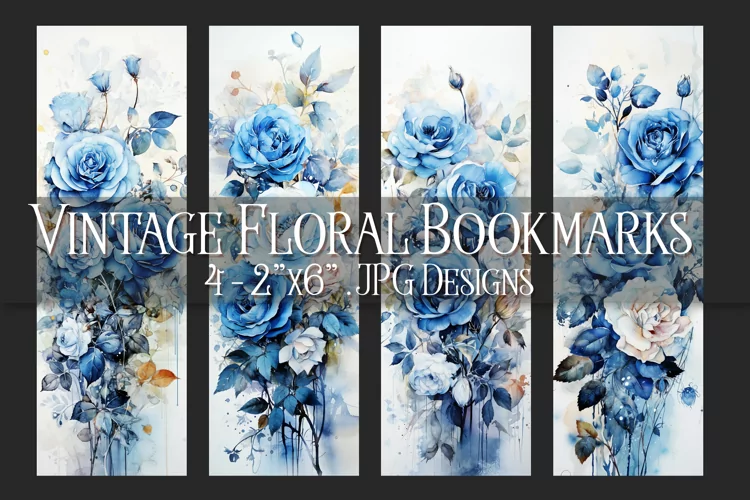 Valentine's Day, Vintage Floral Bookmarks, Printables, s9