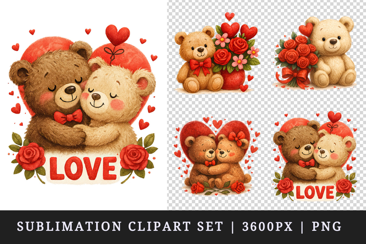 Valentine's Day clipart printable sublimation design png
