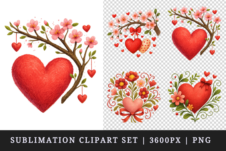 Valentine's Day clipart printable sublimation design png