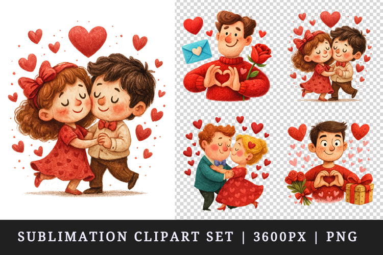 Valentine's Day clipart printable sublimation design png