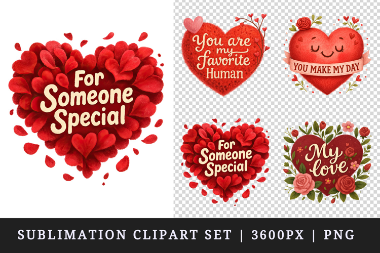 Valentine's Day clipart printable sublimation design png
