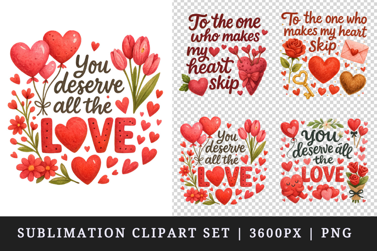 Valentine's Day clipart printable sublimation design png