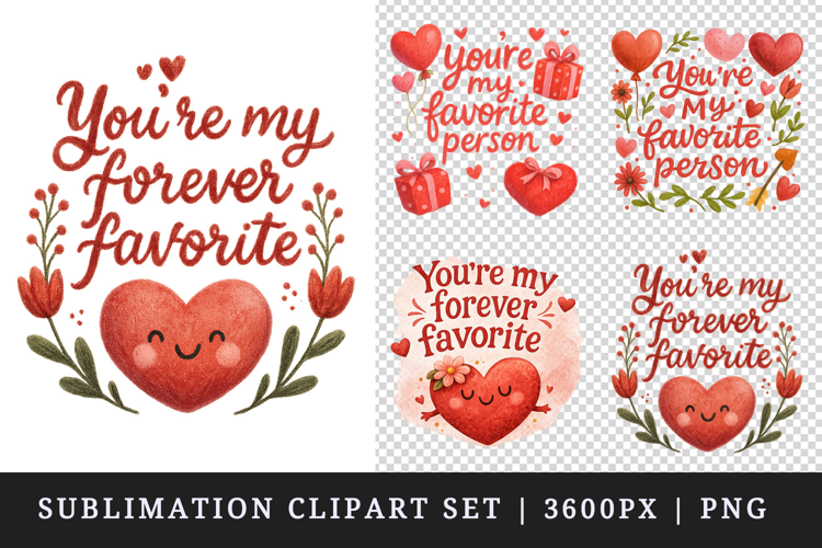 Valentine's Day clipart printable sublimation design png