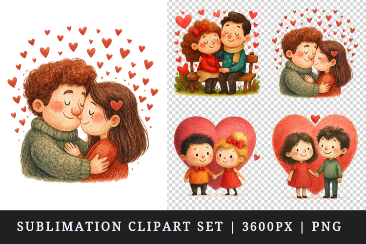 Valentine's Day clipart printable sublimation design png