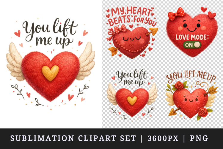 Valentine's Day clipart printable sublimation design png