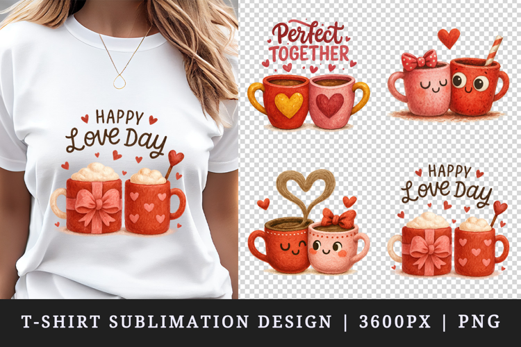 Valentine's Day t-shirt printable sublimation design png