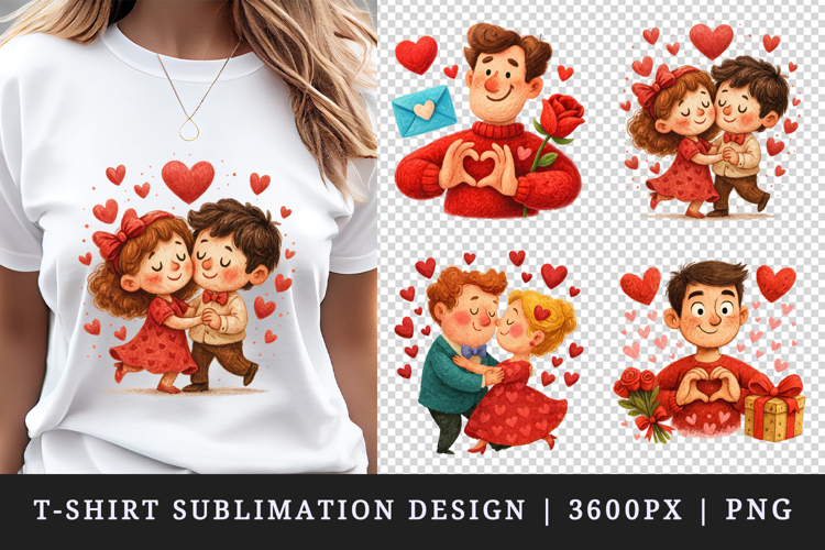 Valentines Day t-shirt printable sublimation design png