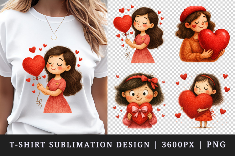 Valentines Day t-shirt printable sublimation design png