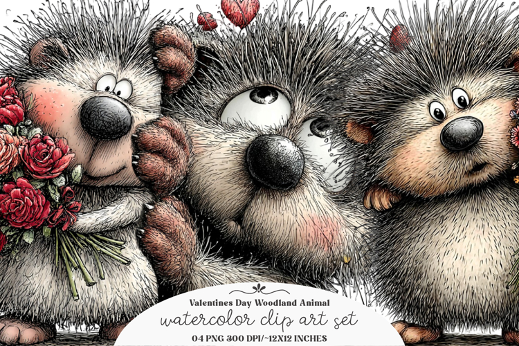 Valentines Day Woodland Animal PNG