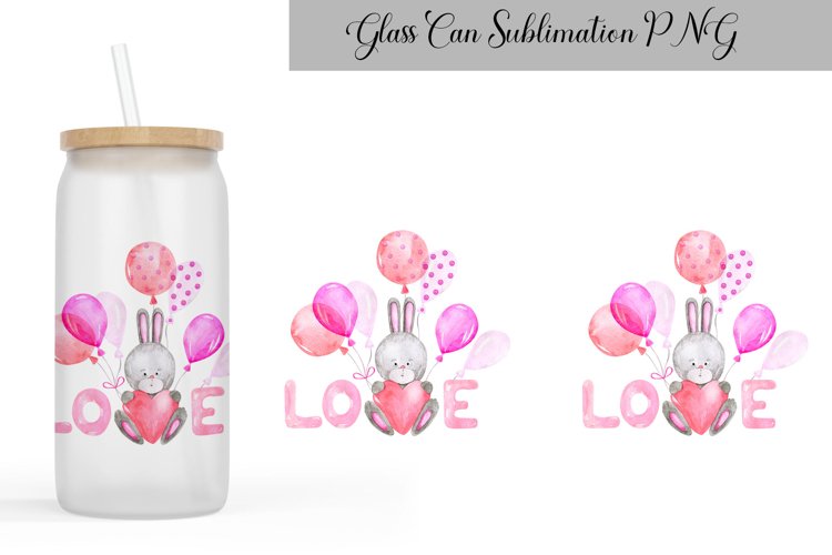 Valentines Day Glass Can Wrap | Valentines Libbey