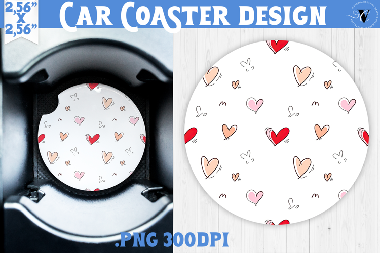 Love Car coaster | Valentine pattern | Valentine's day