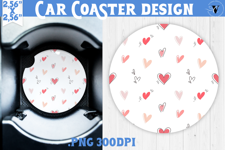 Love Car coaster | Valentine pattern | Valentine's day