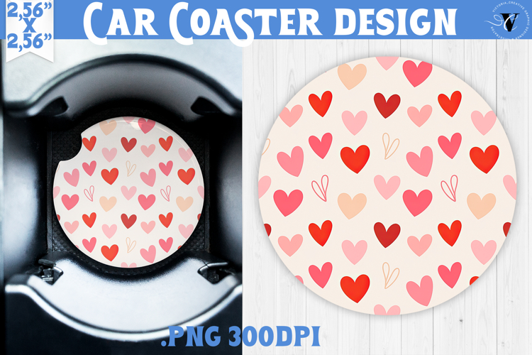 Love Car coaster | Valentine pattern | Valentines day