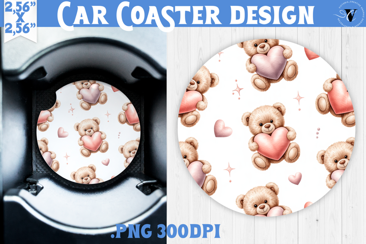 Love Car coaster | Valentine pattern | Valentine's day