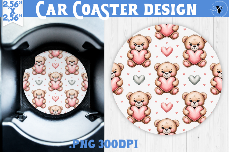 Love Car coaster | Valentine pattern | Valentine's day