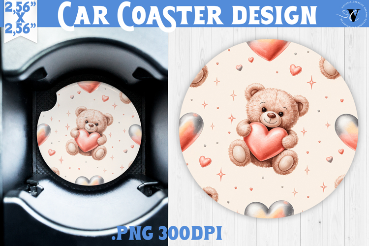 Love Car coaster | Valentine pattern | Valentines day