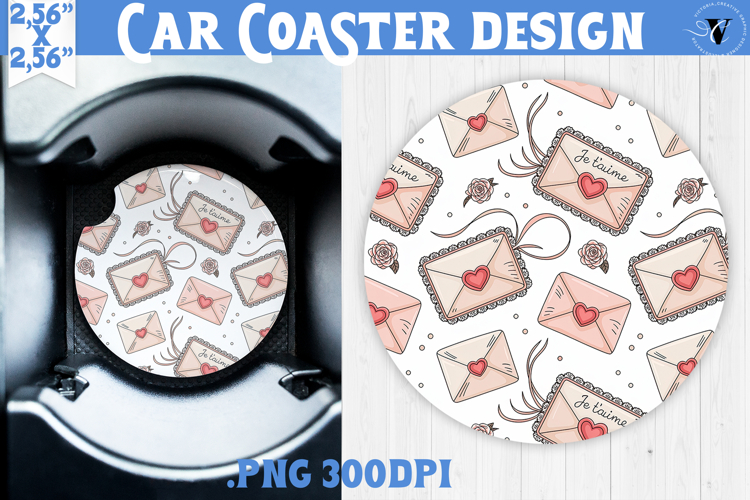 Love Car coaster | Valentine pattern | Valentines day
