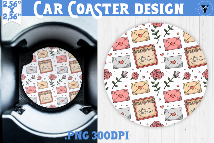 Love Car coaster | Valentine pattern | Valentine's day