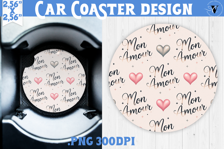 Love Car coaster | Valentine pattern | Valentine's day
