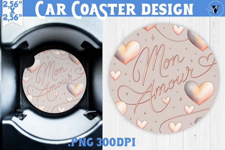 Love Car coaster | Valentine pattern | Valentine's day