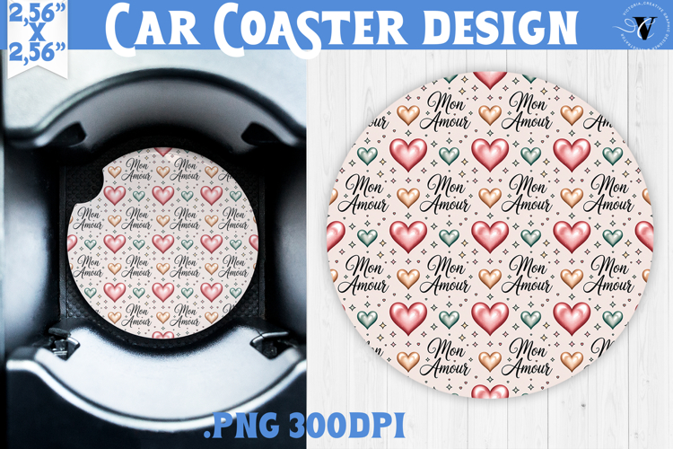 Love Car coaster | Valentine pattern | Valentines day
