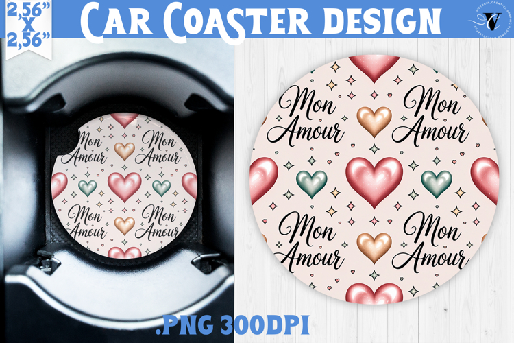 Love Car coaster | Valentine pattern | Valentines day