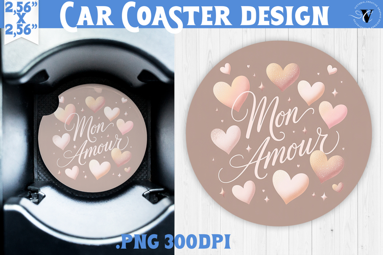 Love Car coaster | Valentine pattern | Valentines day