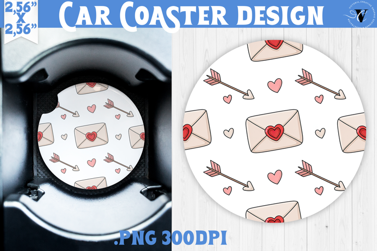 Love Car coaster | Valentine pattern | Valentine's day