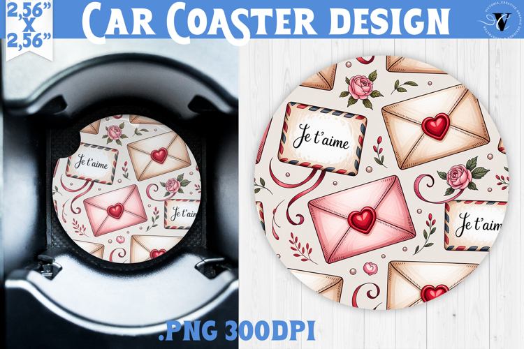 Love Car coaster | Valentine pattern | Valentines day