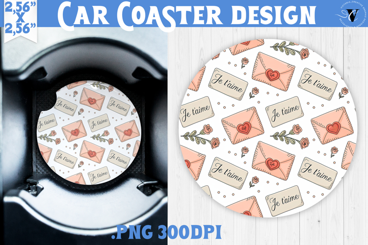 Love Car coaster | Valentine pattern | Valentines day