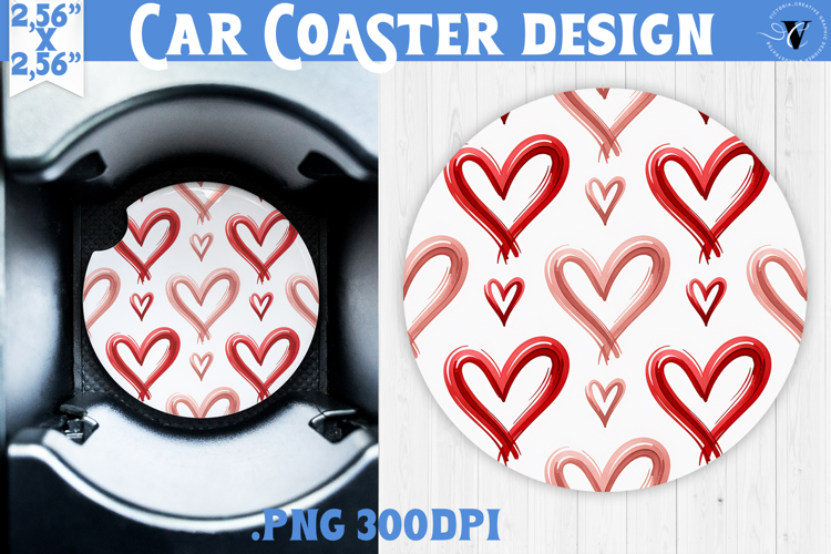 Love Car coaster | Valentine pattern | Valentines day