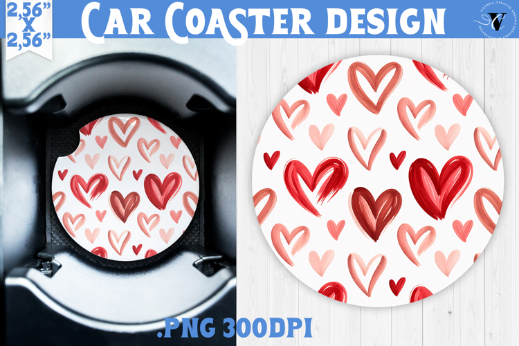 Love Car coaster | Valentine pattern | Valentine's day