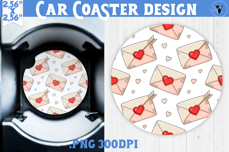 Love Car coaster | Valentine pattern | Valentine's day