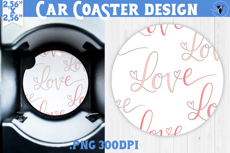 Love Car coaster | Valentine pattern | Valentines day
