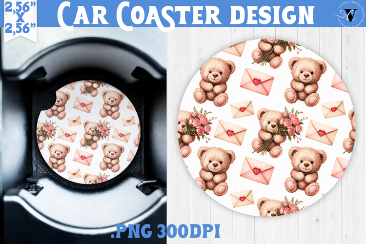 Love Car coaster | Valentine pattern | Valentines day