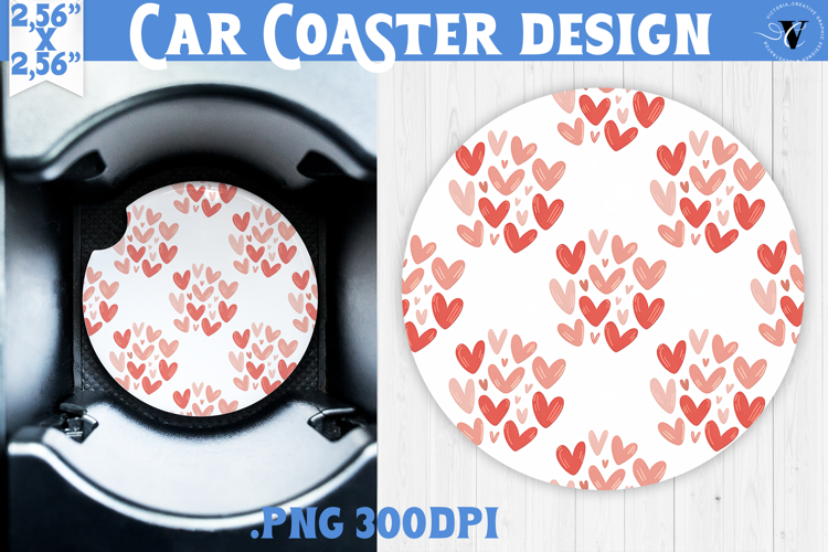 Love Car coaster | Valentine pattern | Valentine's day