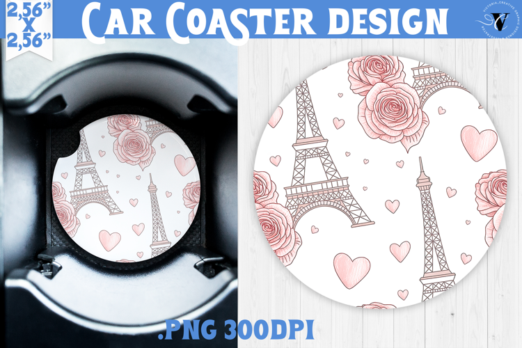 Love Car coaster | Valentine pattern | Valentine's day