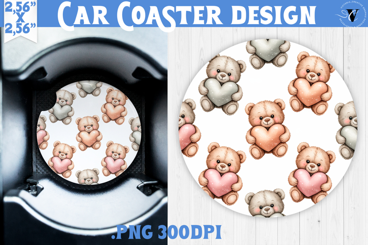 Love Car coaster | Valentine pattern | Valentines day