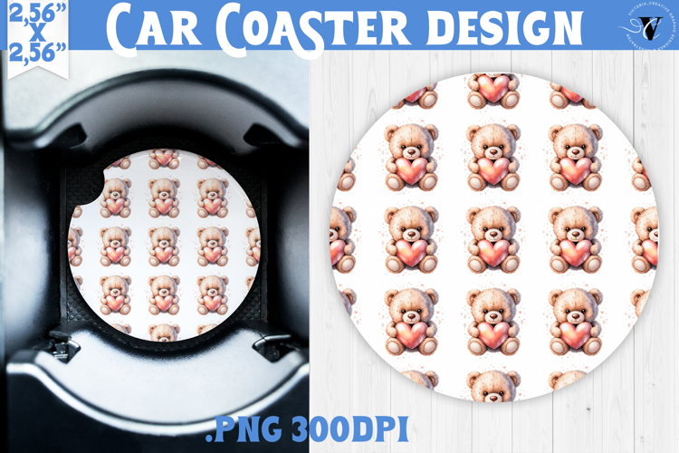 Love Car coaster | Valentine pattern | Valentine's day