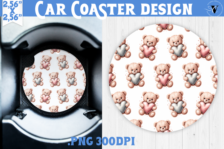 Love Car coaster | Valentine pattern | Valentine's day