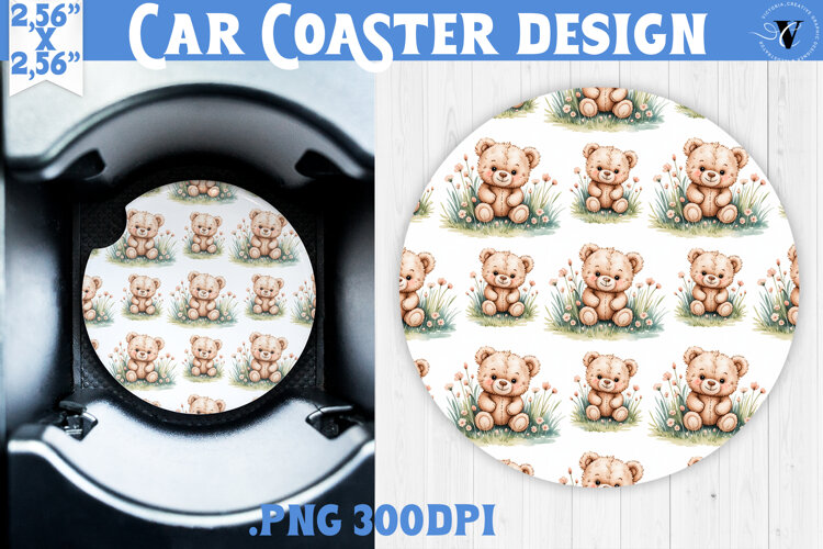 Love Car coaster | Valentine pattern | Valentine's day example image 1