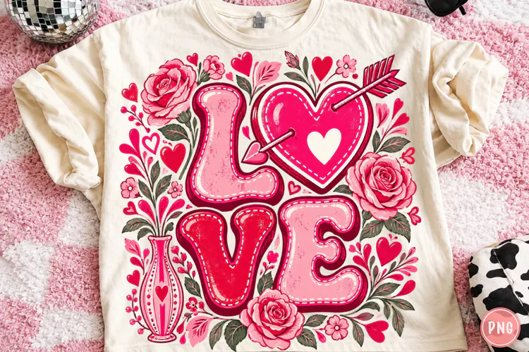 Valentines Love Floral Png