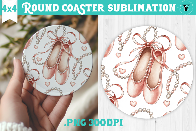 Round Coaster | Valentine pattern | Valentine's day