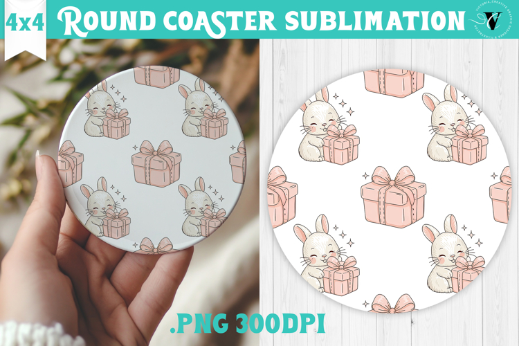 Round Coaster | Valentine pattern | Valentines day