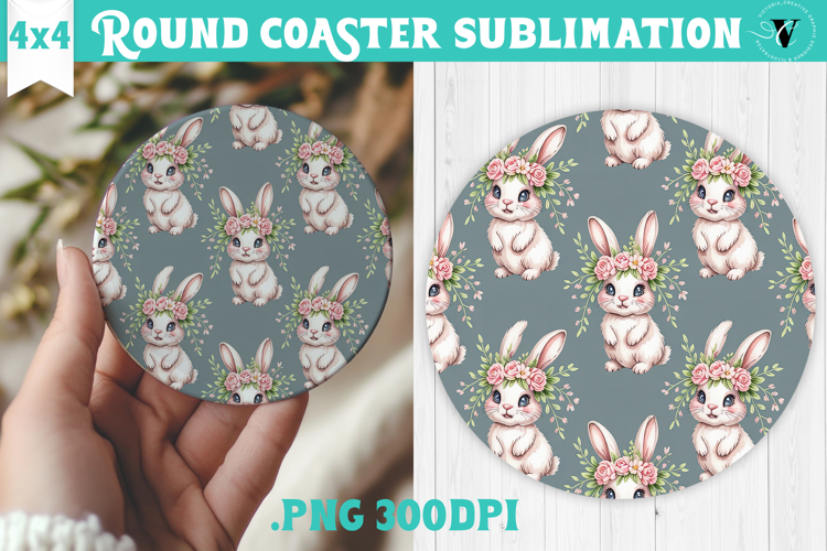 Round Coaster | Valentine pattern | Valentine's day