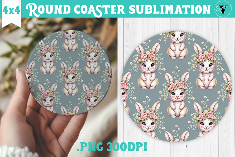 Round Coaster | Valentine pattern | Valentines day
