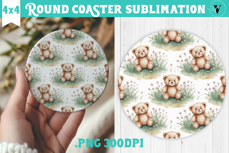 Round Coaster | Valentine pattern | Valentines day